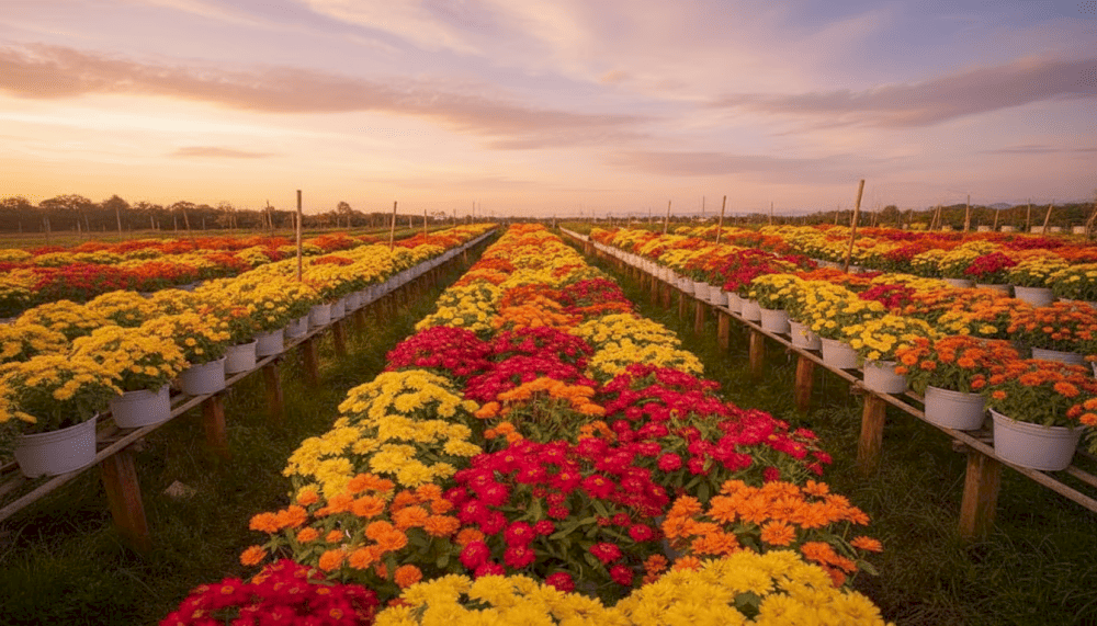 Trăm hoa khoe sắc tai một góc vườn thuộc làng hoa Sa Đéc